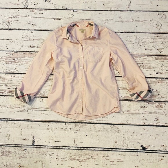 Authentic Burberry pink button down - Picture 6 of 8